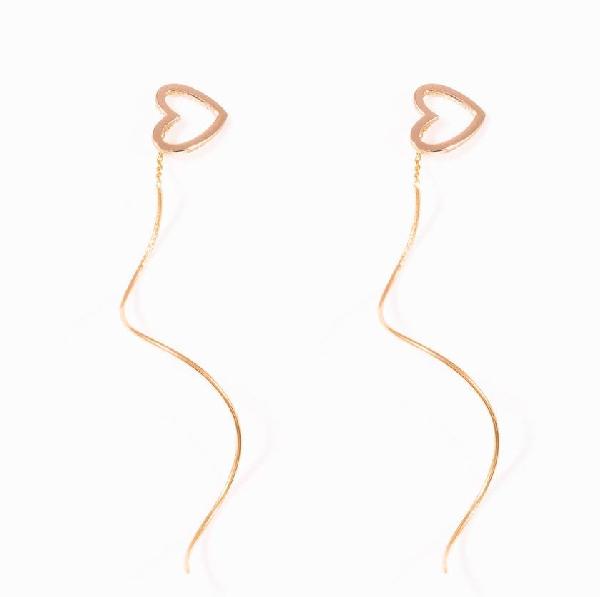 گوشواره طلا مدل پیچ و قلب