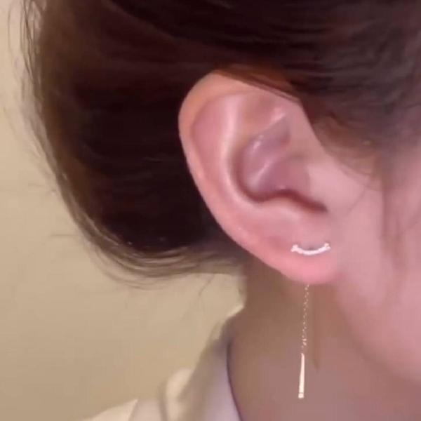 گوشواره طلا سنگ دار