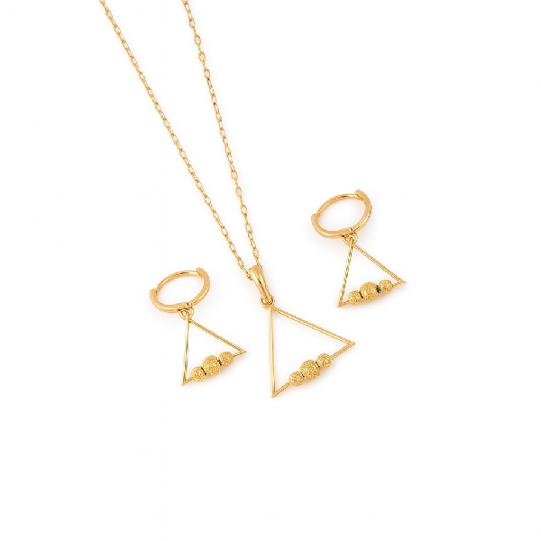 نیم ست طلا مدل مثلث برهان