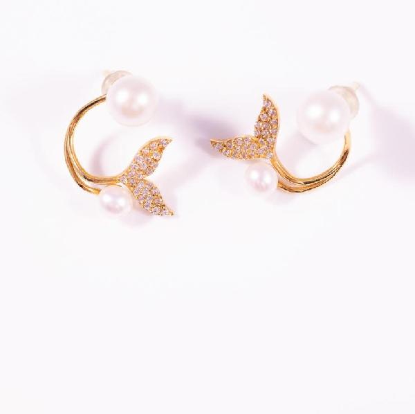 گوشواره طلا مدل دم دلفین