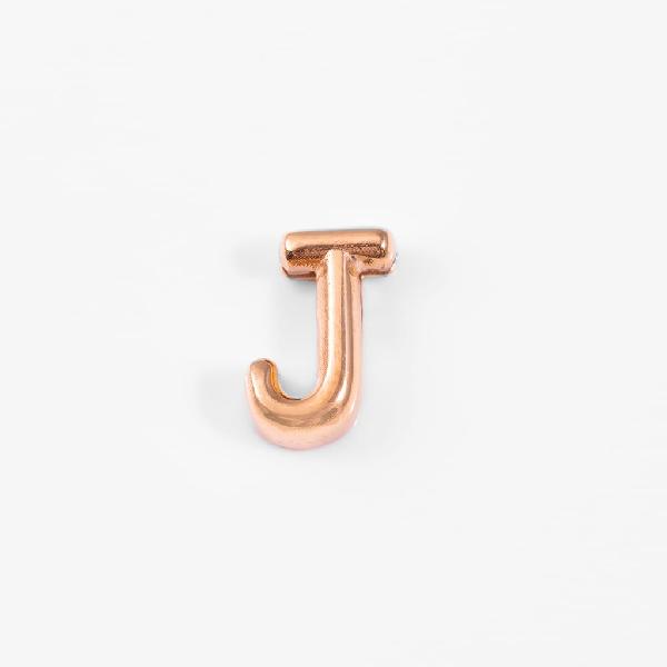 آویز طلا مدل حروف پفکی j