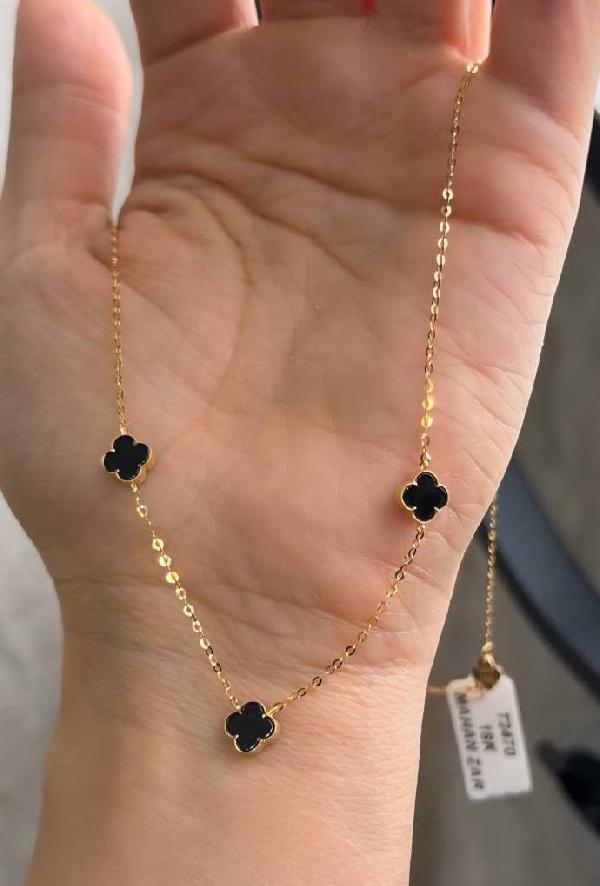 گردنبند سه تایی  ونکلیف مشکی